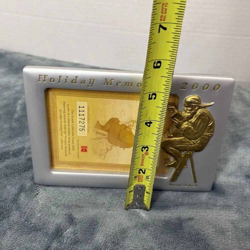 Vintage Kodak Norman Rockwell Picture Frame Holiday Memories 2000 Chrismas Xmas